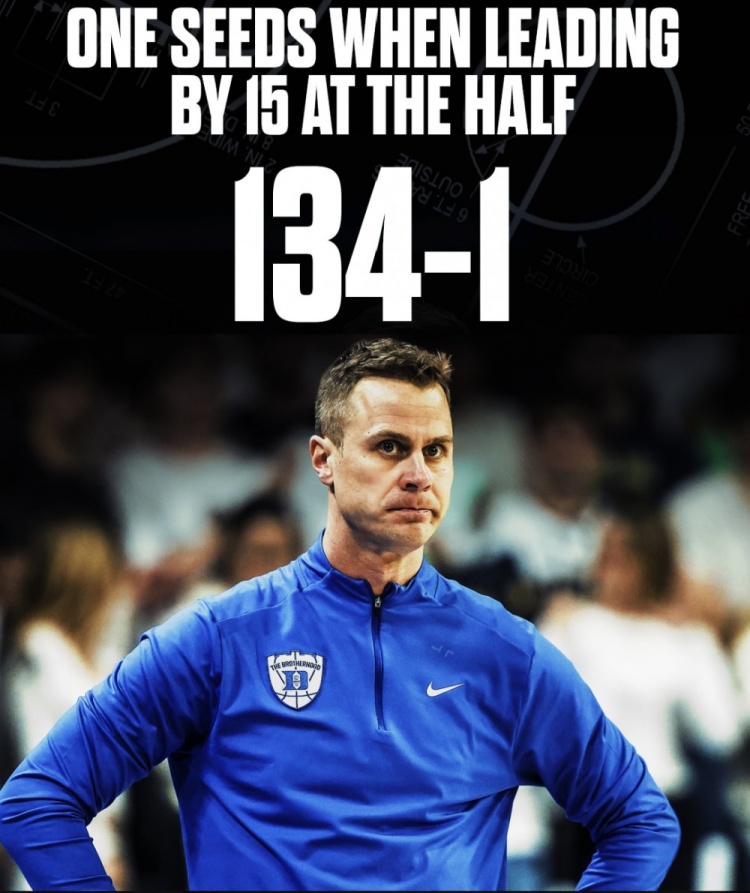 半岛体育全站-此前1号种子半场领先15+时134胜0负!杜克创尴尬纪录&成唯一输家